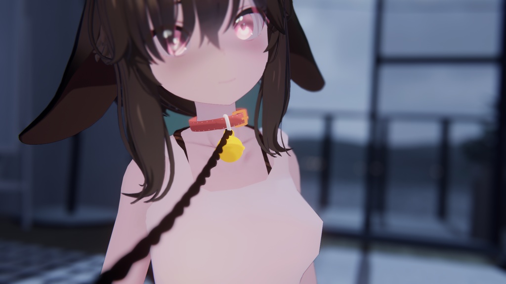 PhysBoneで鳴る首輪&ロープセット(Modular Avatar対応)