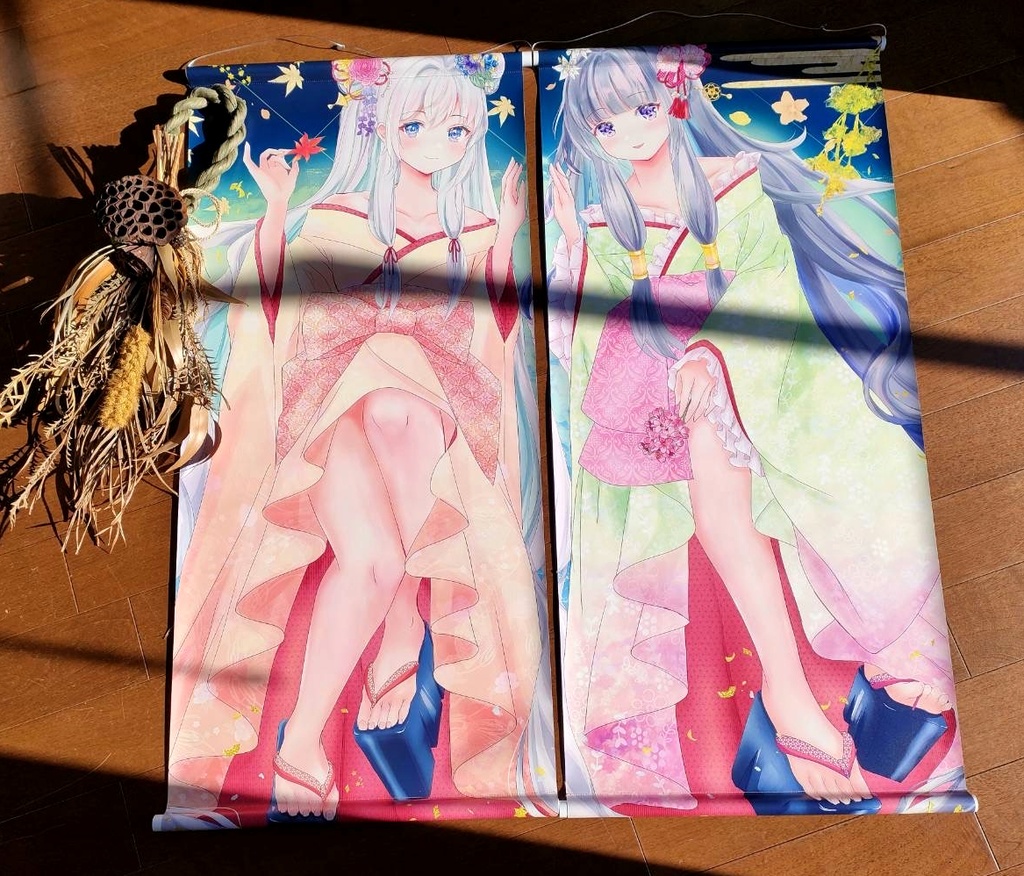 双子のお姫様セット 全身オリジナルタペストリー