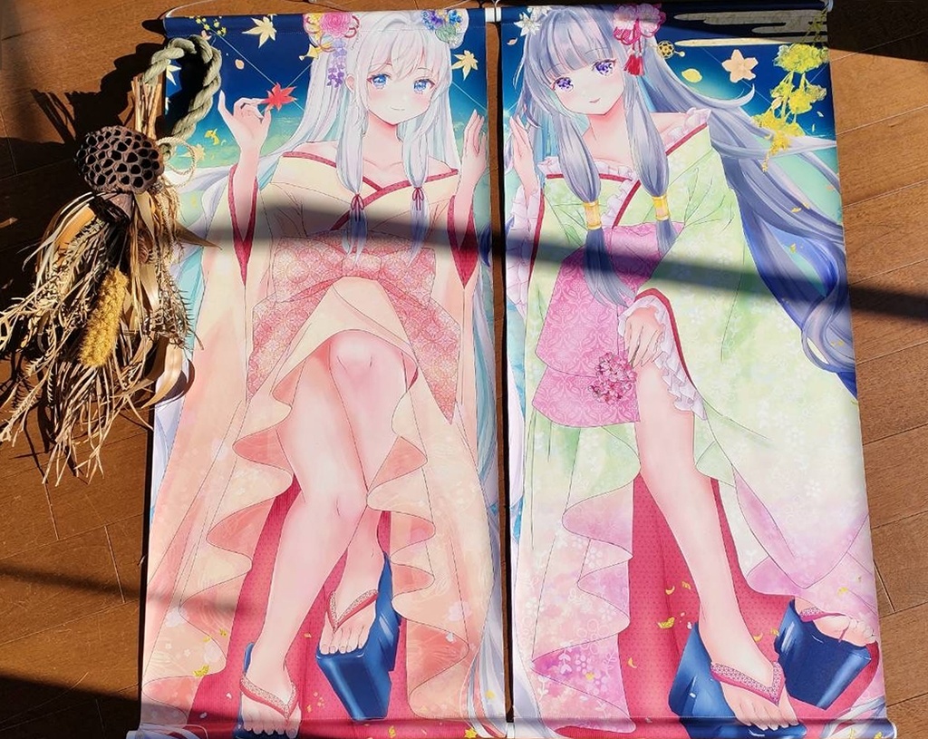 双子のお姫様セット 全身オリジナルタペストリー