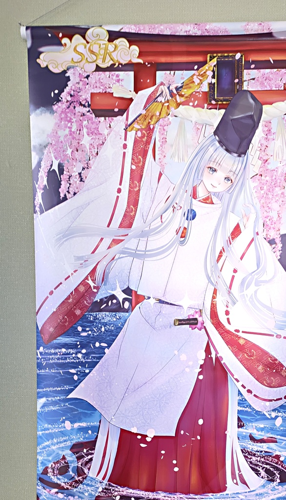 数量限定残1つオリジナルタペストリー 白拍子さんオリジナルキャラクター