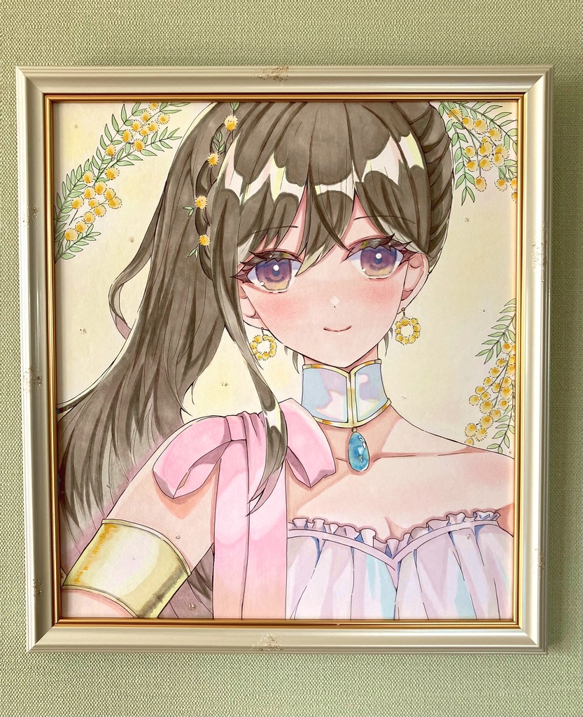 アナログ色紙 ミモザさん 色紙一点物 色紙大