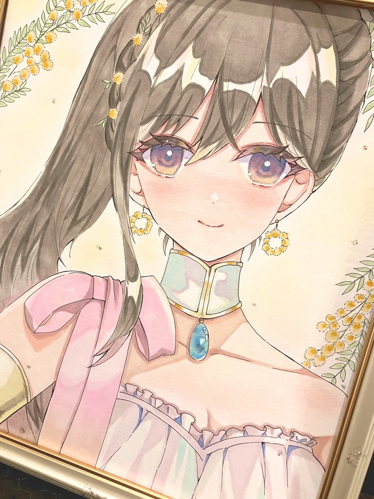 アナログ色紙 ミモザさん 色紙一点物 色紙大