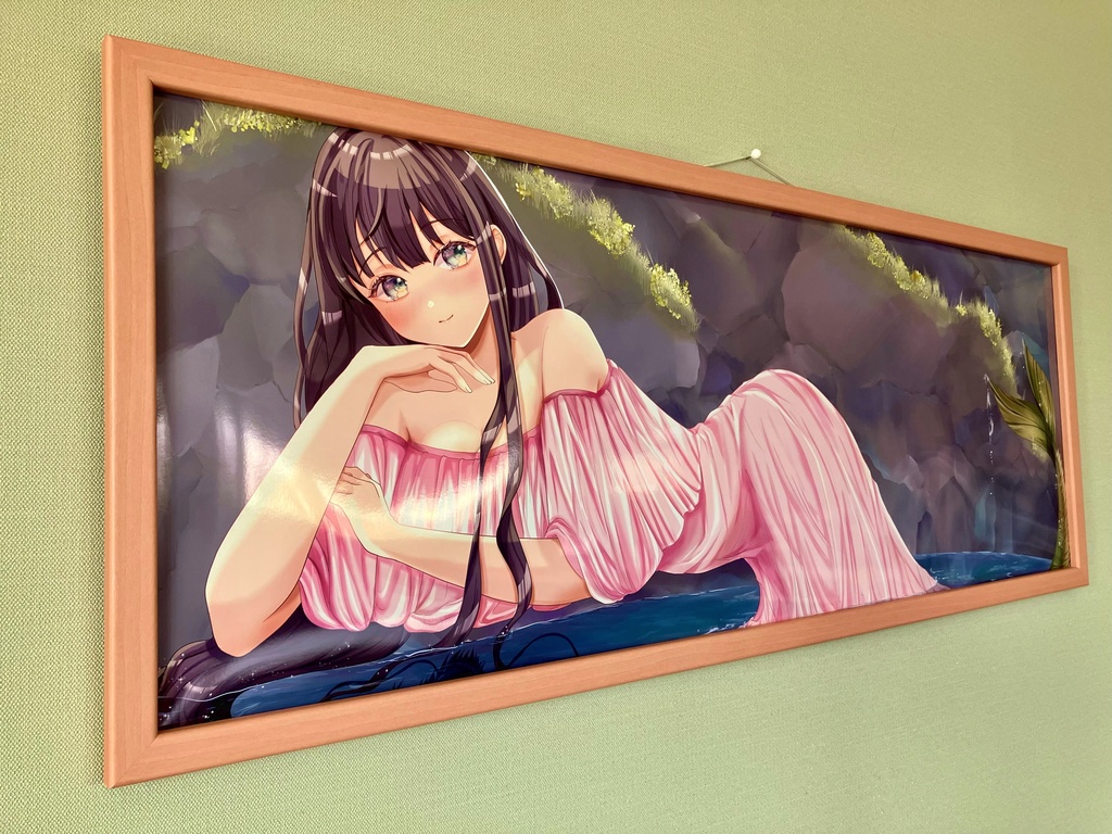 水辺の竜子さん デジタル印刷に加飾の一点物