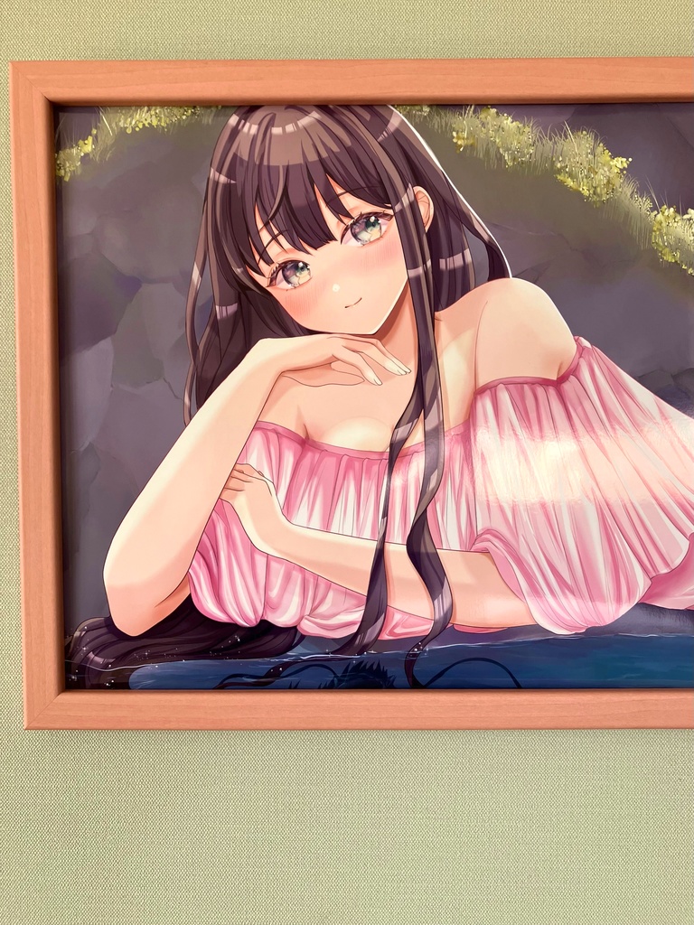 水辺の竜子さん デジタル印刷に加飾の一点物