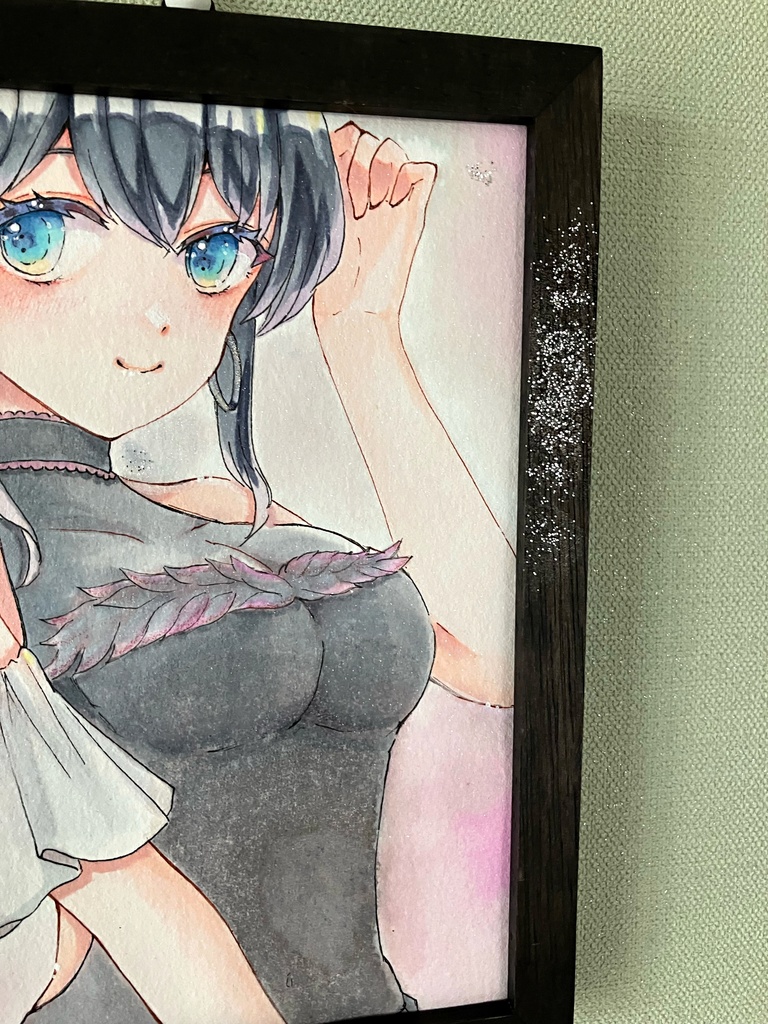 コピック原画/額装原画/一点物原画販売/バレリーナさん