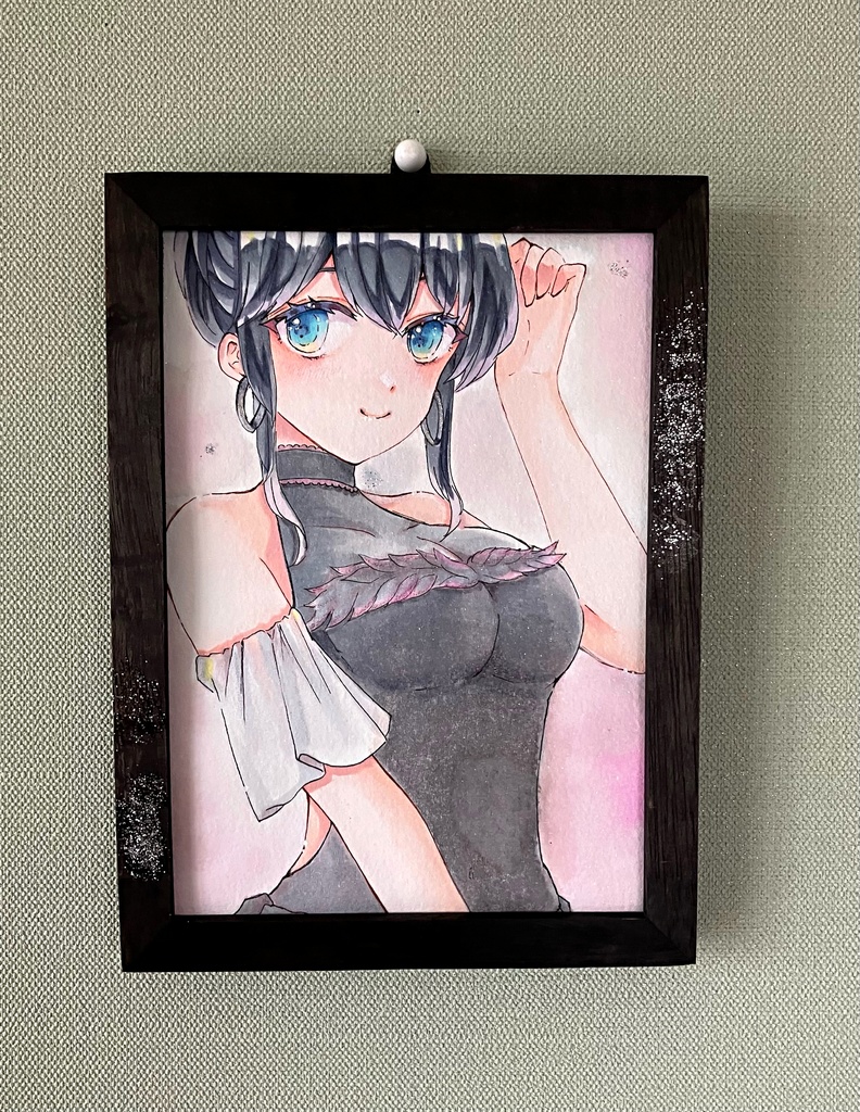 コピック原画/額装原画/一点物原画販売/バレリーナさん