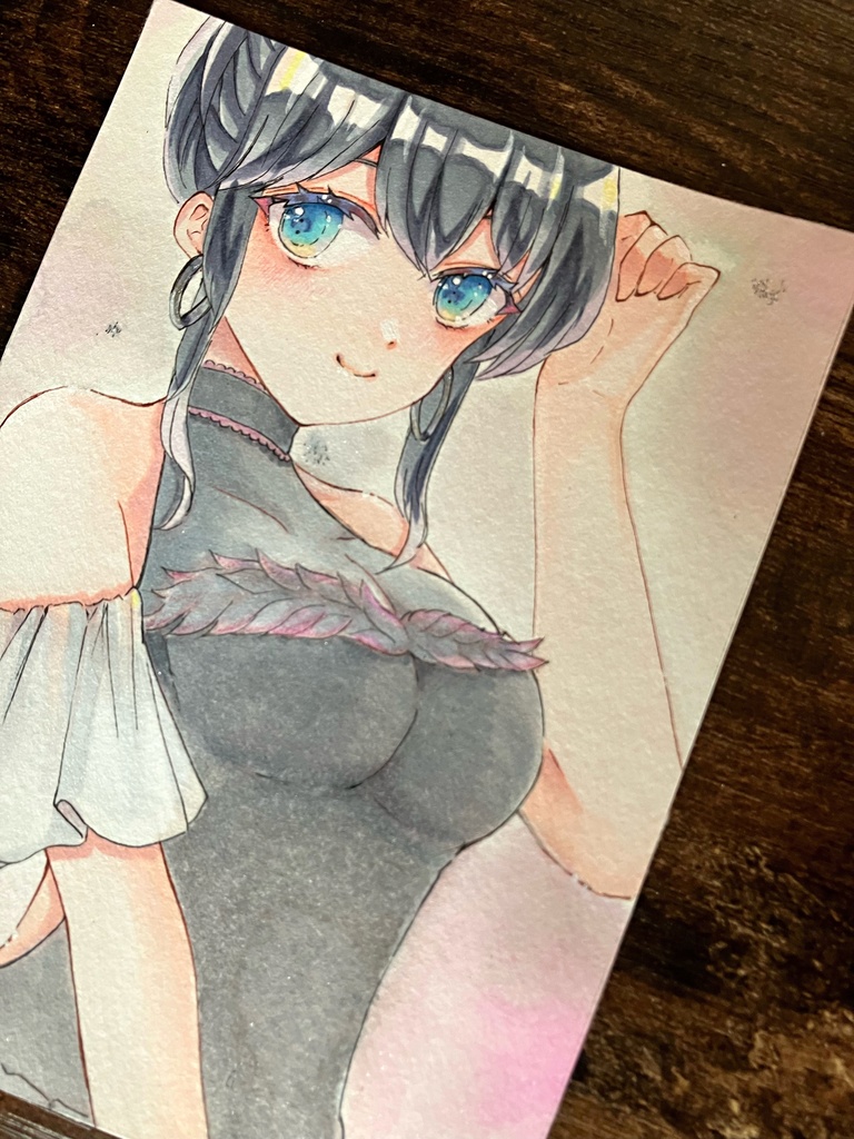 コピック原画/額装原画/一点物原画販売/バレリーナさん