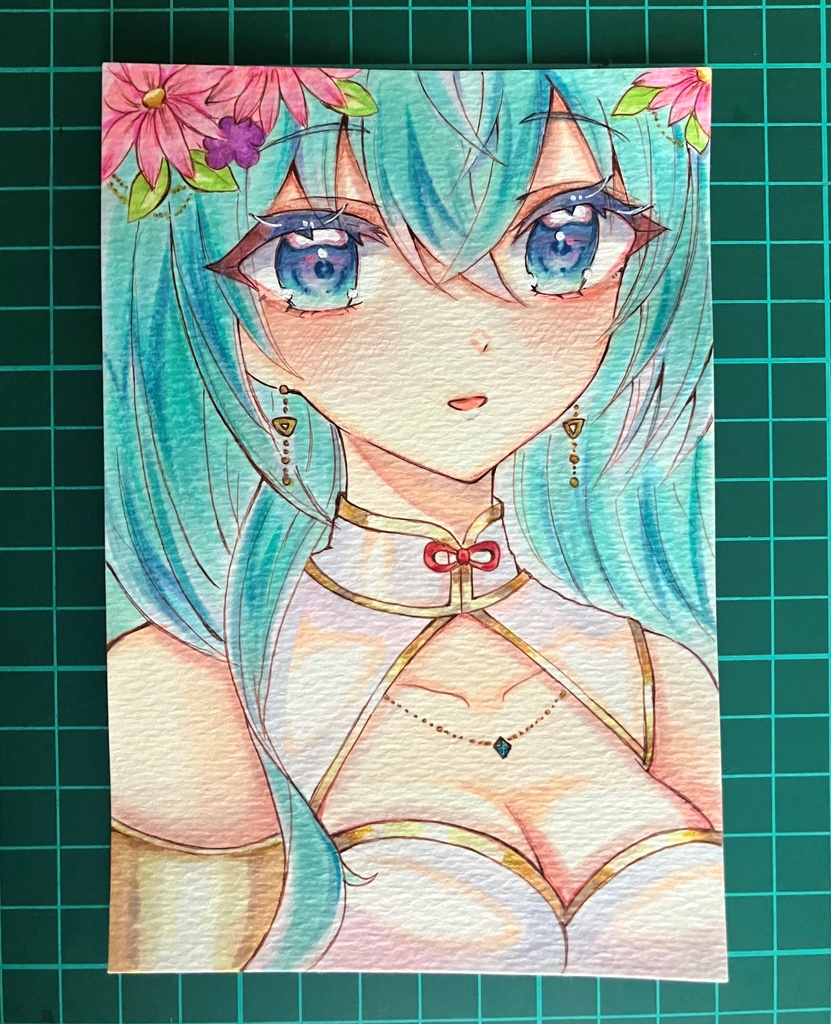 手描きのポストカード 原画一点物 コピック手描き