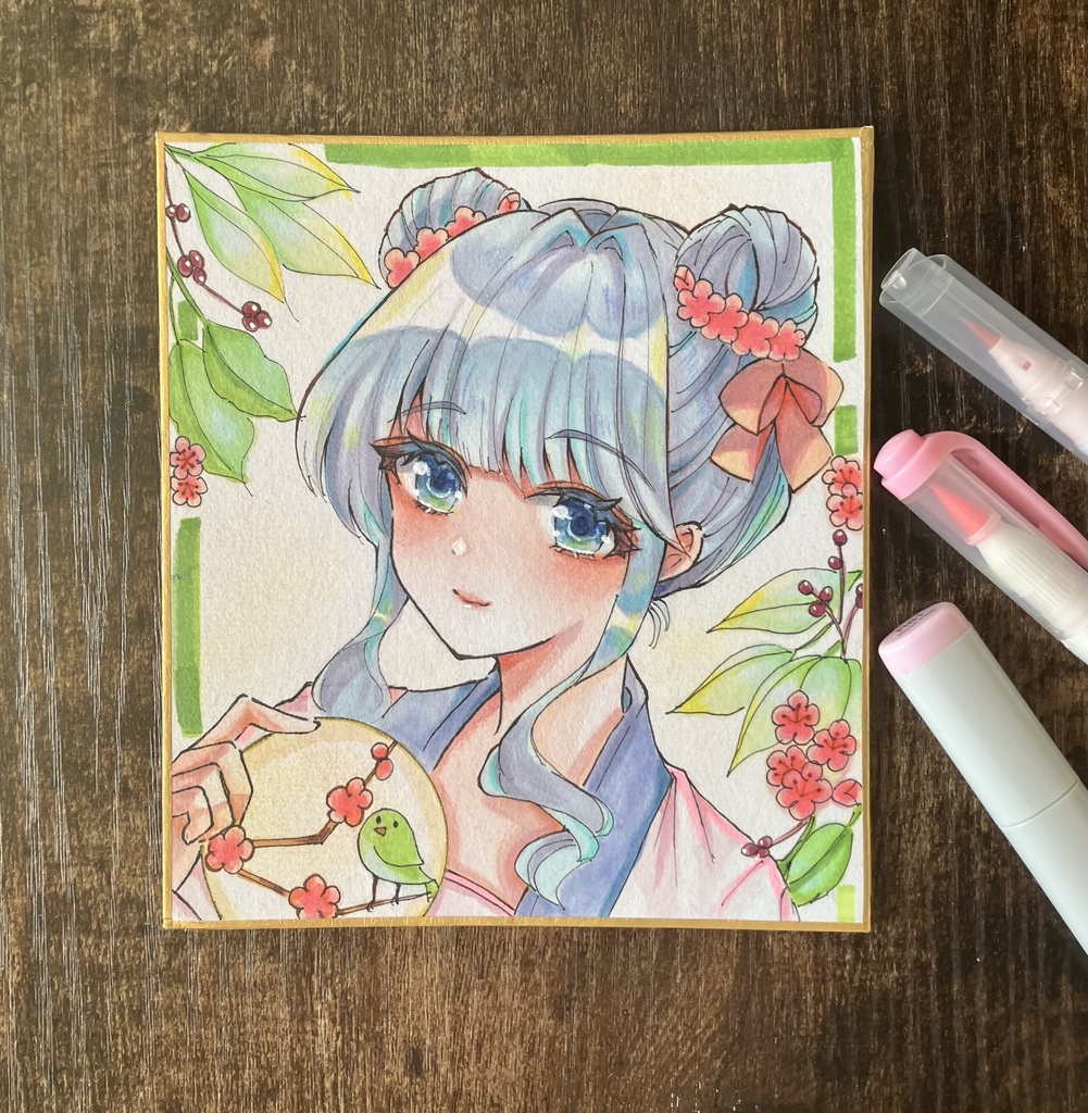 コピック原画 コピック色紙 手描き色紙 アナログ色紙 梅梅さん