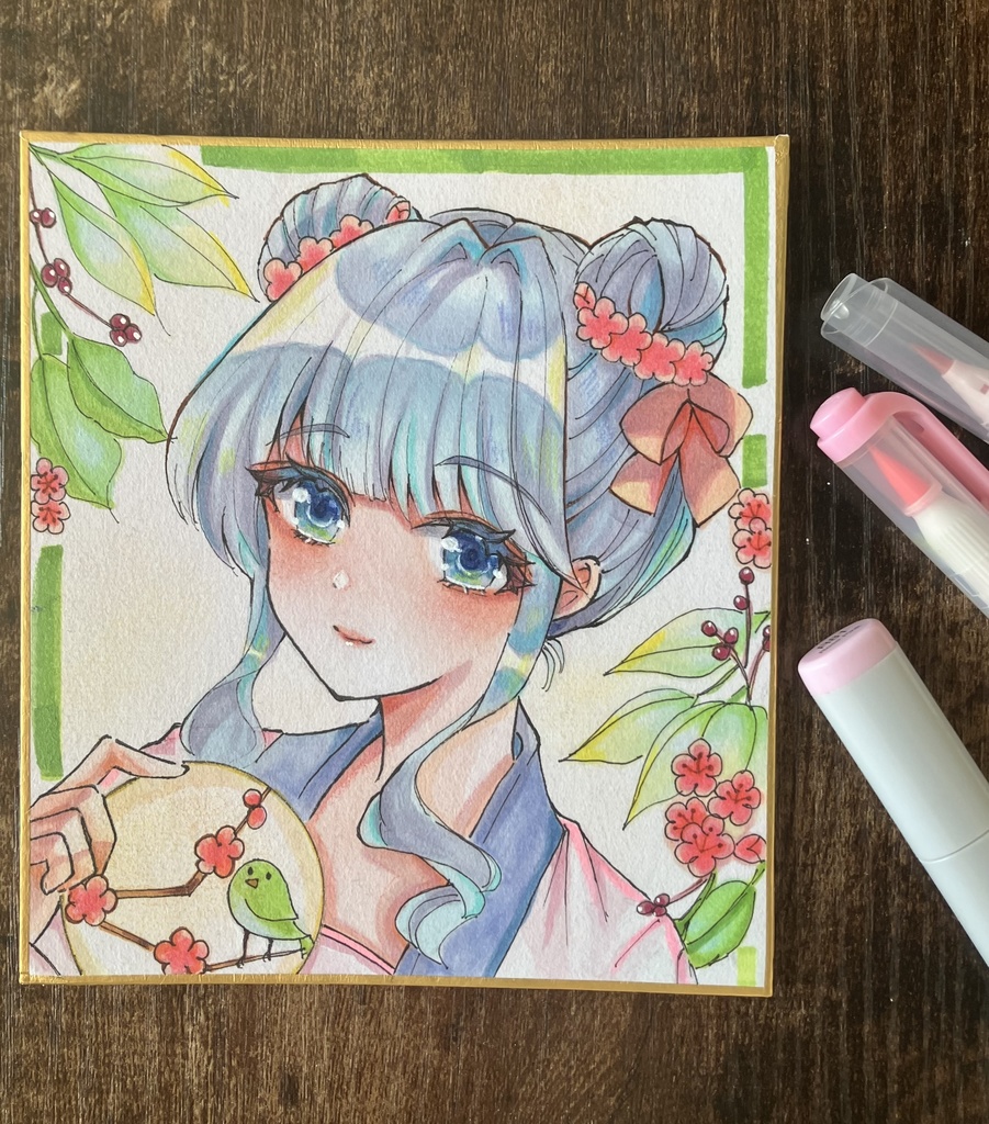 コピック原画 コピック色紙 手描き色紙 アナログ色紙 梅梅さん