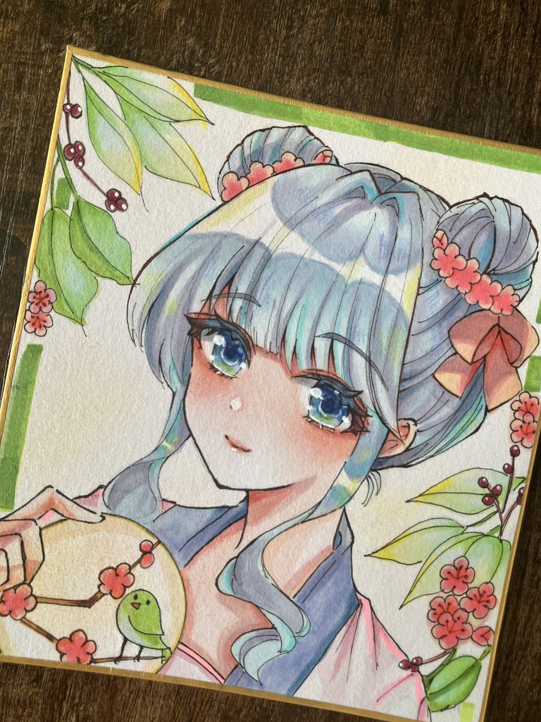 コピック原画 コピック色紙 手描き色紙 アナログ色紙 梅梅さん