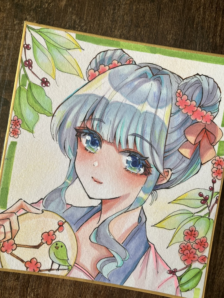 コピック原画　コピック色紙　手描き色紙　アナログ色紙　梅梅さん