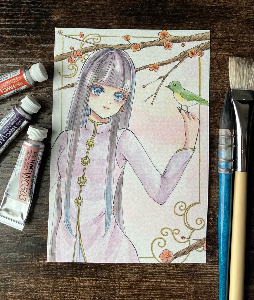 透明水彩原画 原画販売 手描きイラスト販売