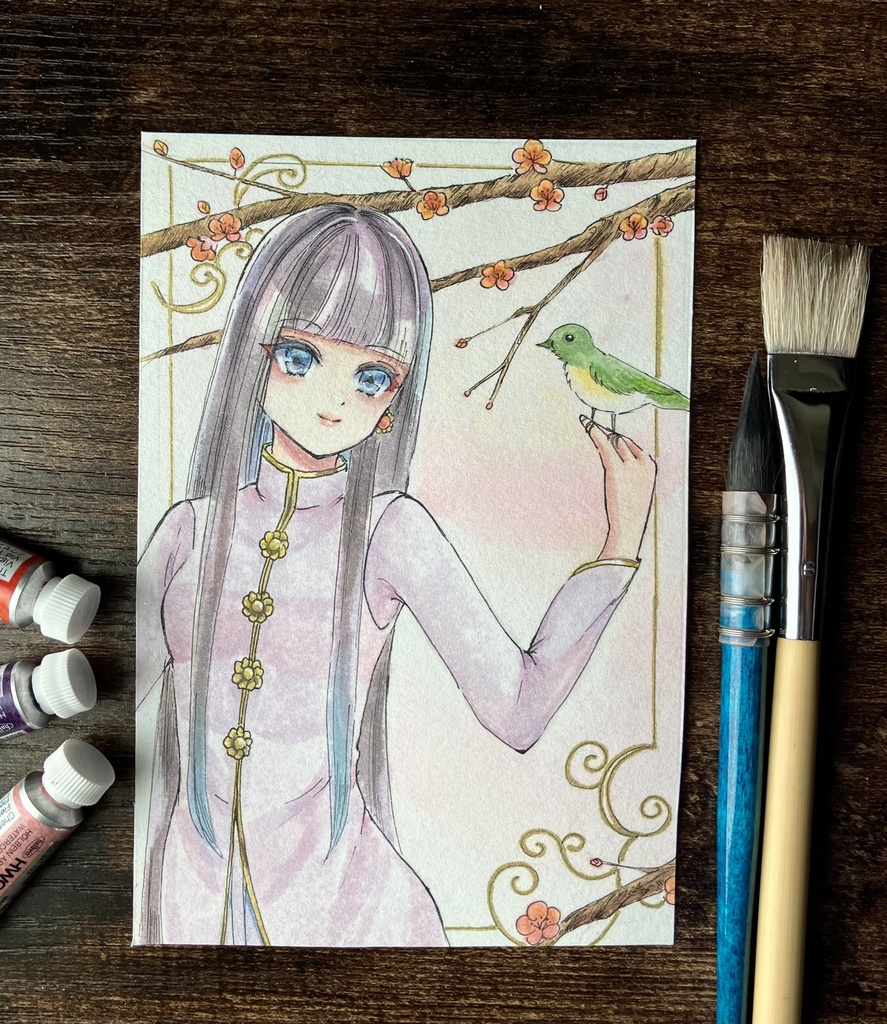 透明水彩原画 原画販売 手描きイラスト販売