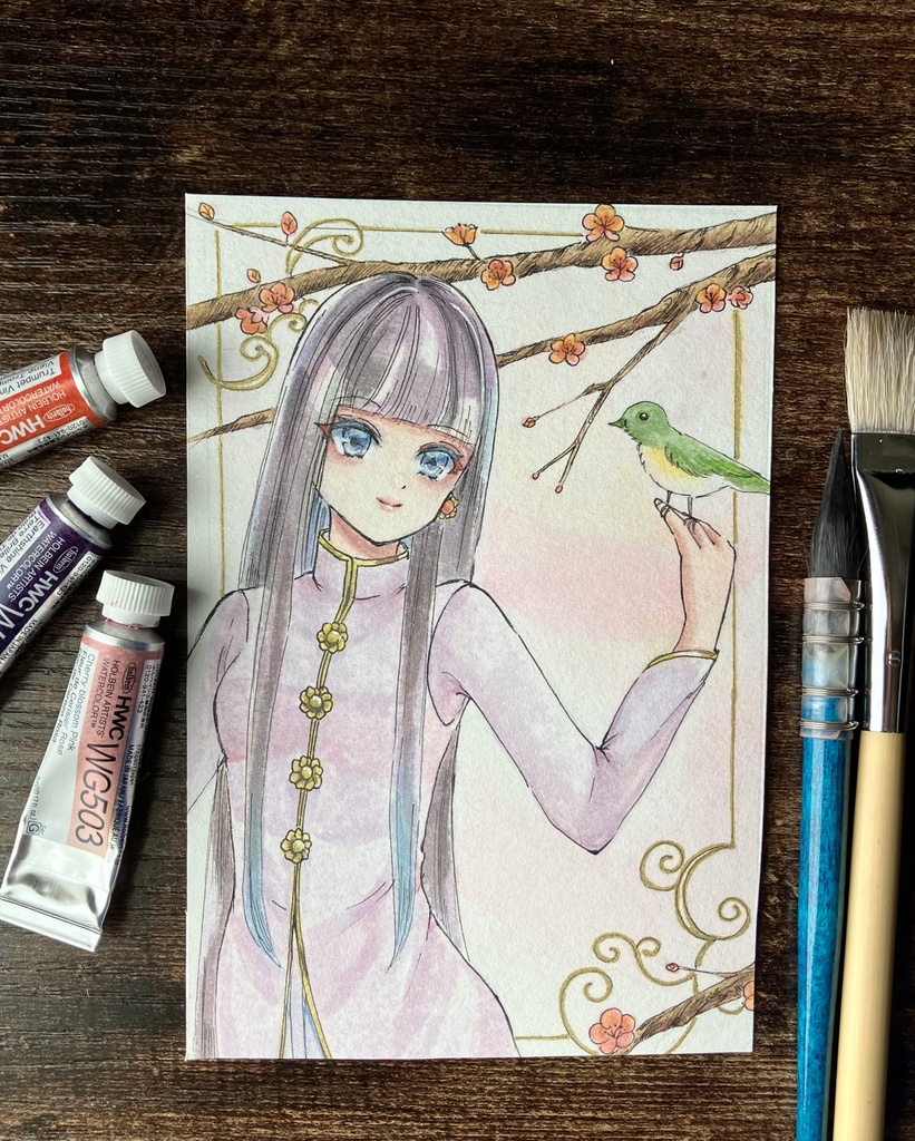 透明水彩原画 原画販売 手描きイラスト販売