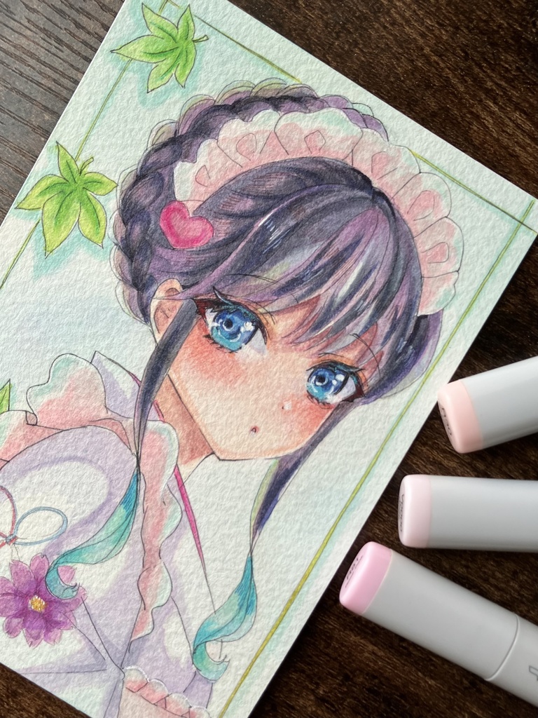 原画販売 透明水彩イラスト透明水彩原画