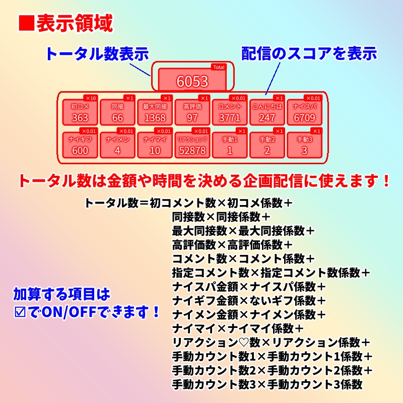 【有料280円】YouTubeスコア3.0(わんコメテンプレート)