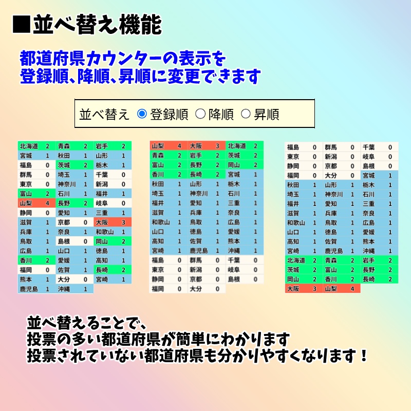 【有料280円】「みんなで日本地図カウンター」都道府県耐久(わんコメテンプレート)