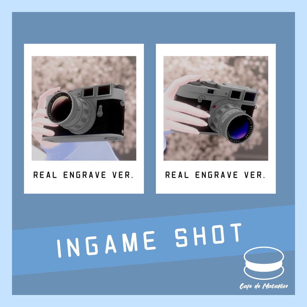 【3Dモデル for VRChat】クラシックRangefinderカメラ 「Leica M3」