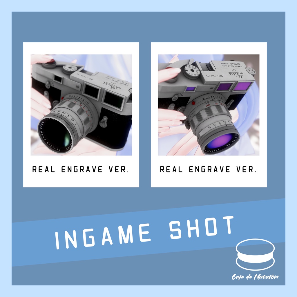 【3Dモデル for VRChat】クラシックRangefinderカメラ 「Leica M3」