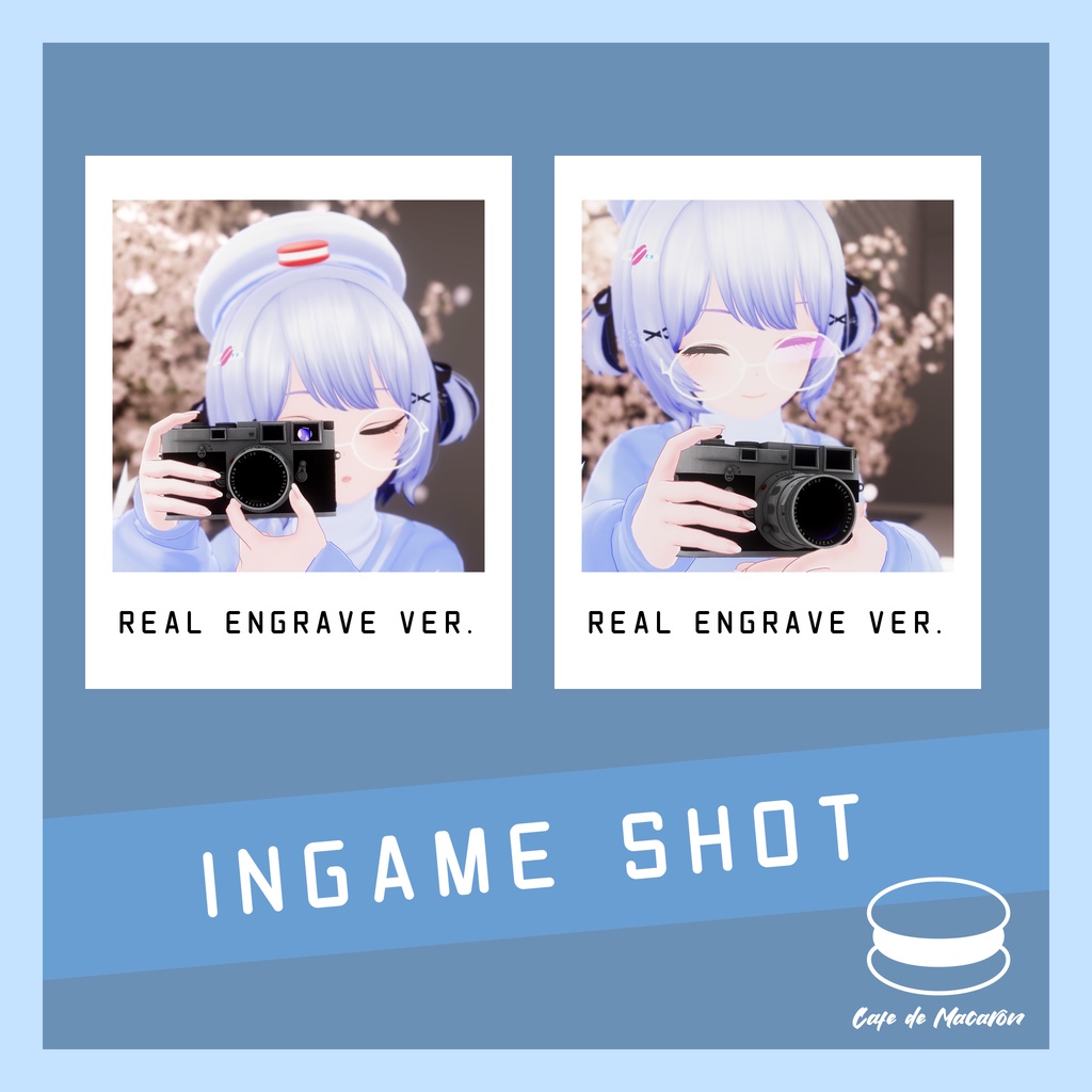 【3Dモデル for VRChat】クラシックRangefinderカメラ 「Leica M3」