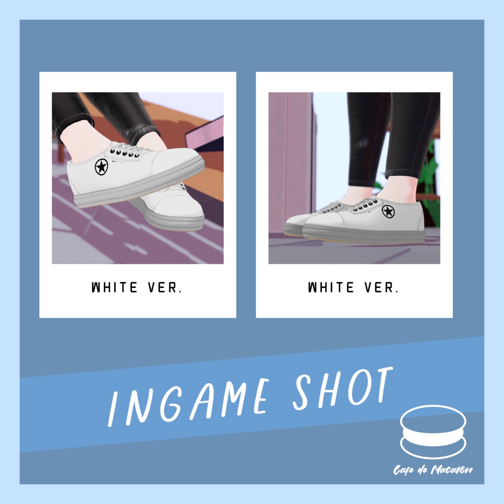 【3Dモデル for VRChat】シンプルスニーカー「Simple Sneakers」