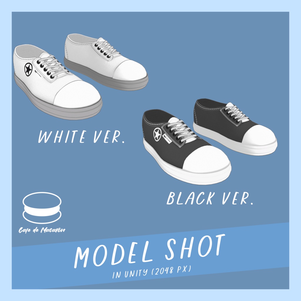 【3Dモデル for VRChat】シンプルスニーカー「Simple Sneakers」