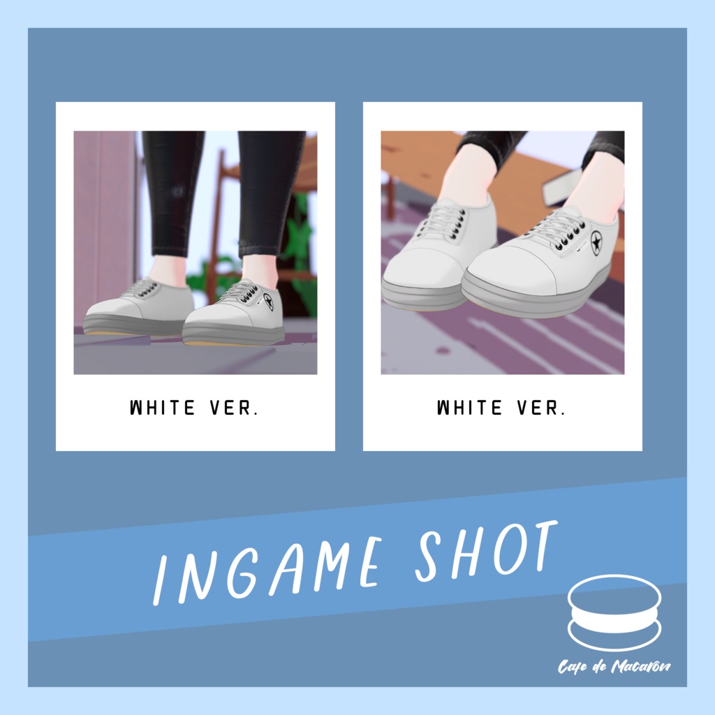 【3Dモデル for VRChat】シンプルスニーカー「Simple Sneakers」