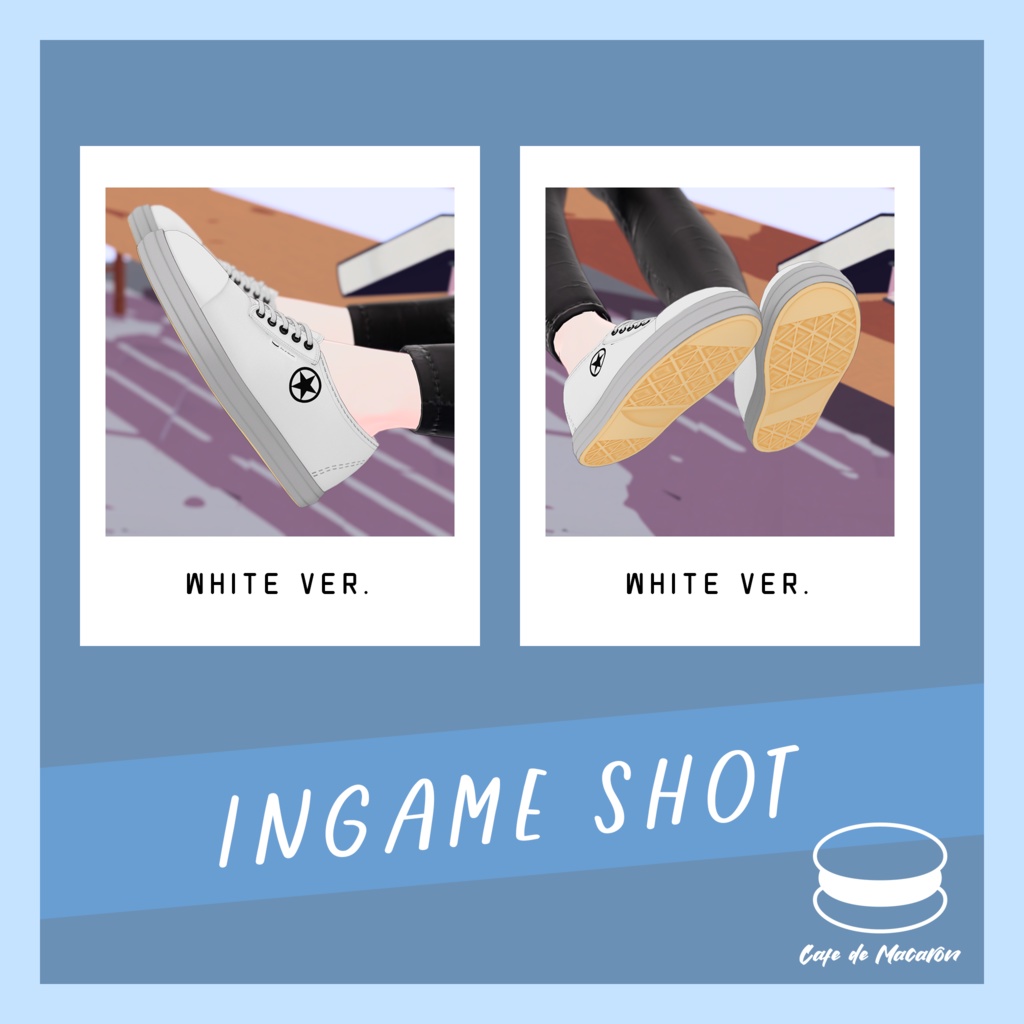 【3Dモデル for VRChat】シンプルスニーカー「Simple Sneakers」