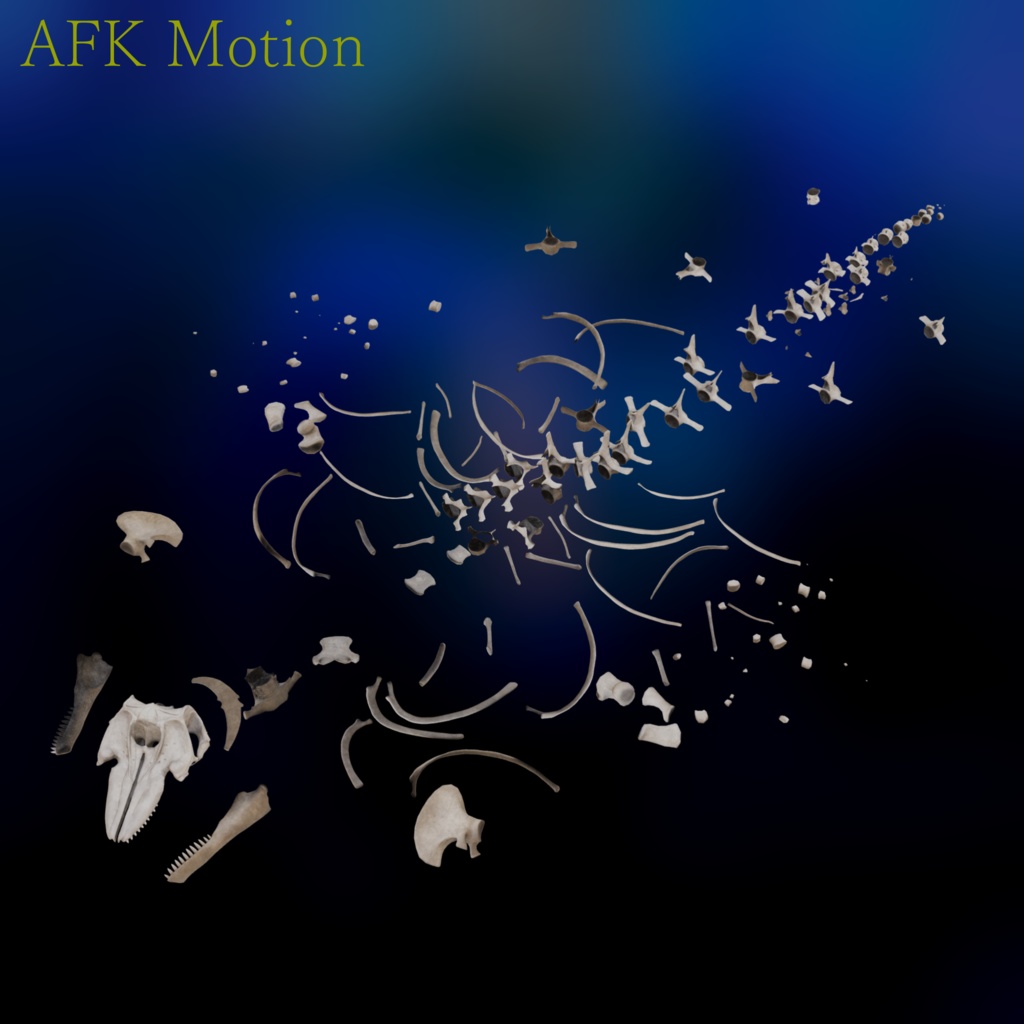 VRChat想定3Dアバター『シャチの骨格-Orca Bone-』