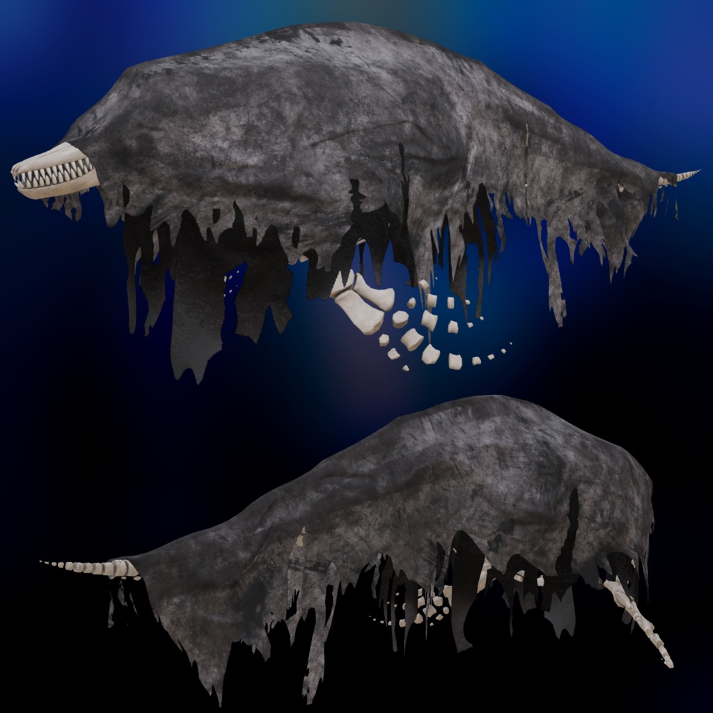 VRChat想定3Dアバター『シャチの骨格-Orca Bone-』