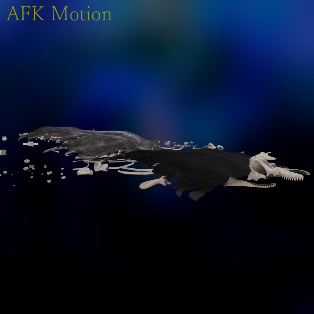 VRChat想定3Dアバター『シャチの骨格-Orca Bone-』