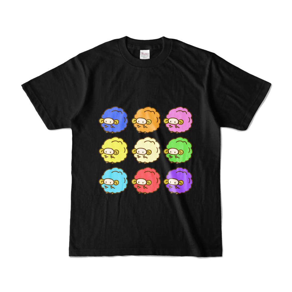 カラーひつじTシャツ(黒)