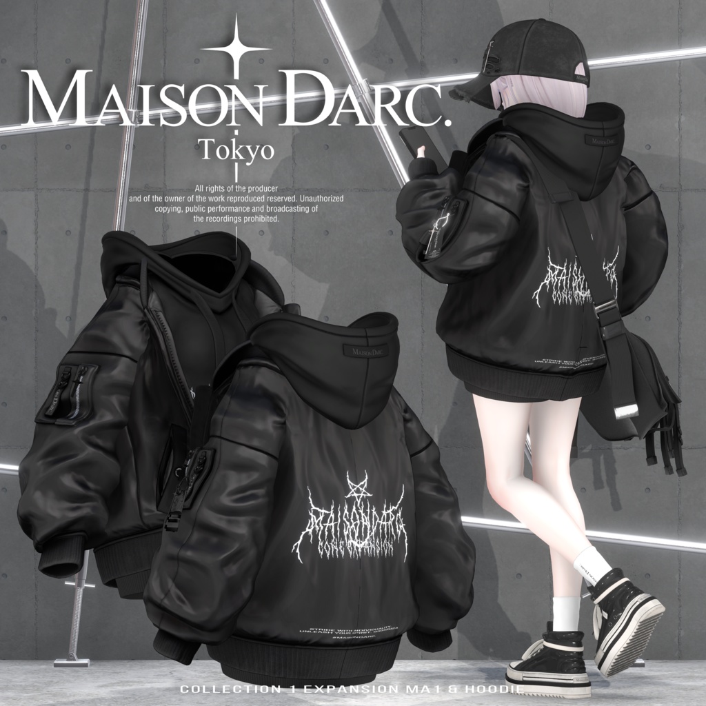 ♞C1 EXPANSION BIG SILHOUETTE MA1 & HOODIE SET♞