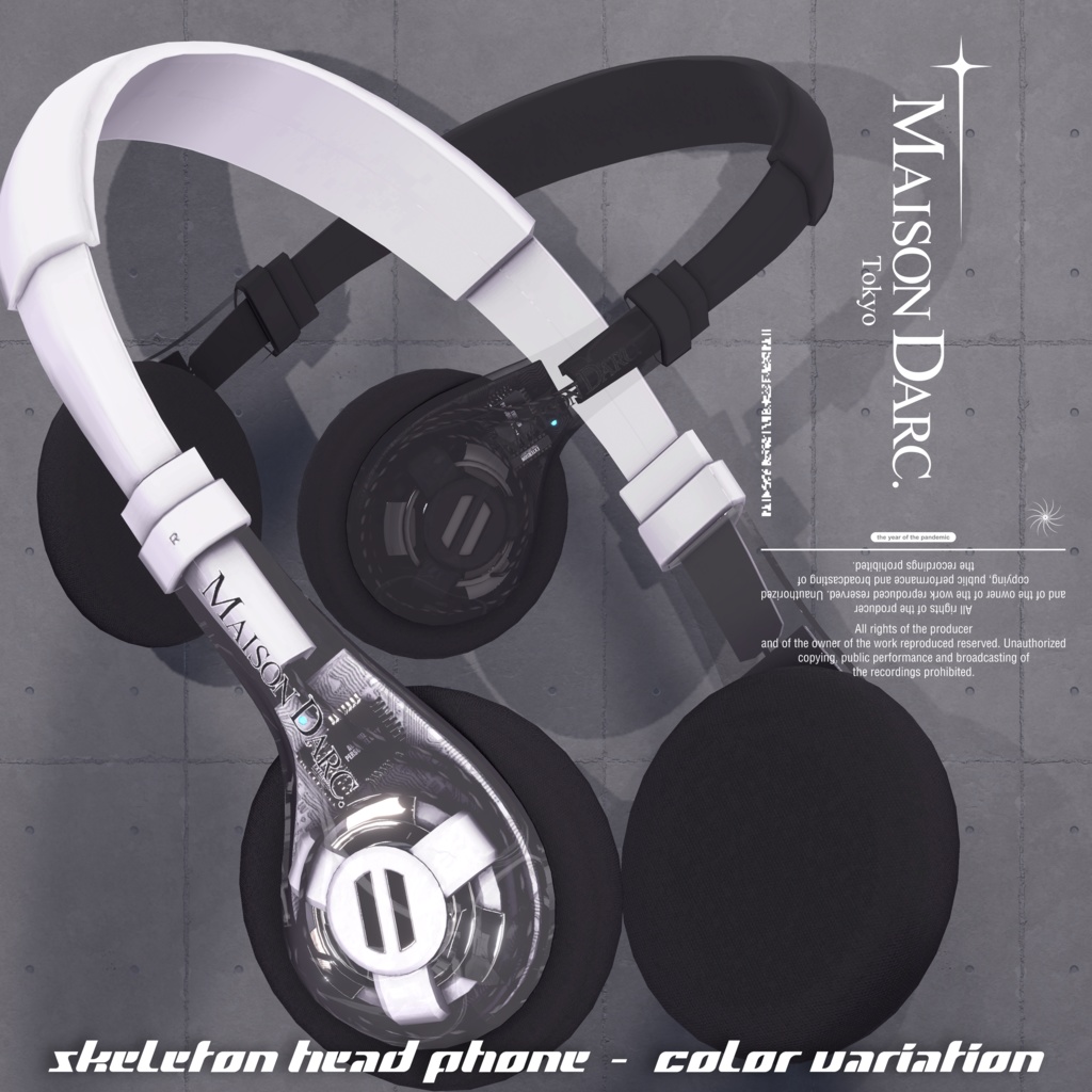 ♘Skeleton AudioSystem Headphone & EarPhone
