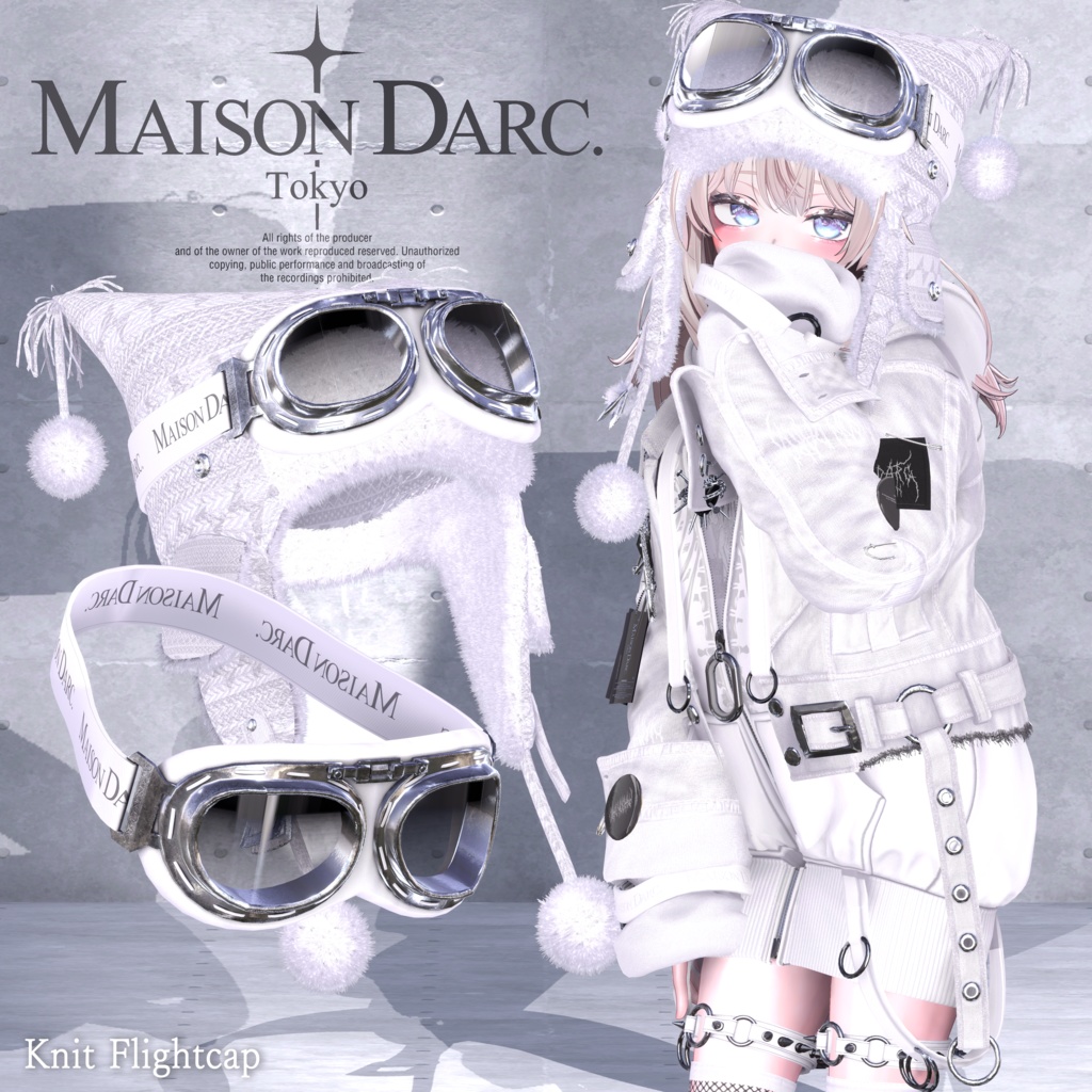 ♘KNIT FLIGHTCAP♘