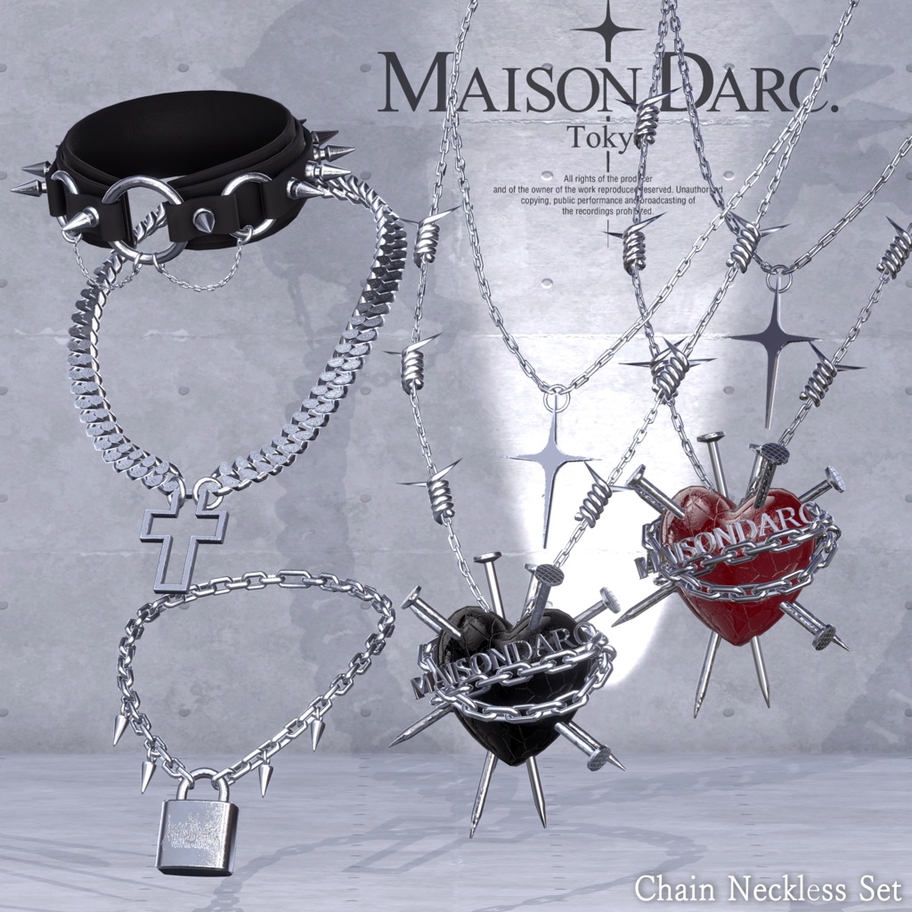 ♘CHAIN NECKLESS SET♘