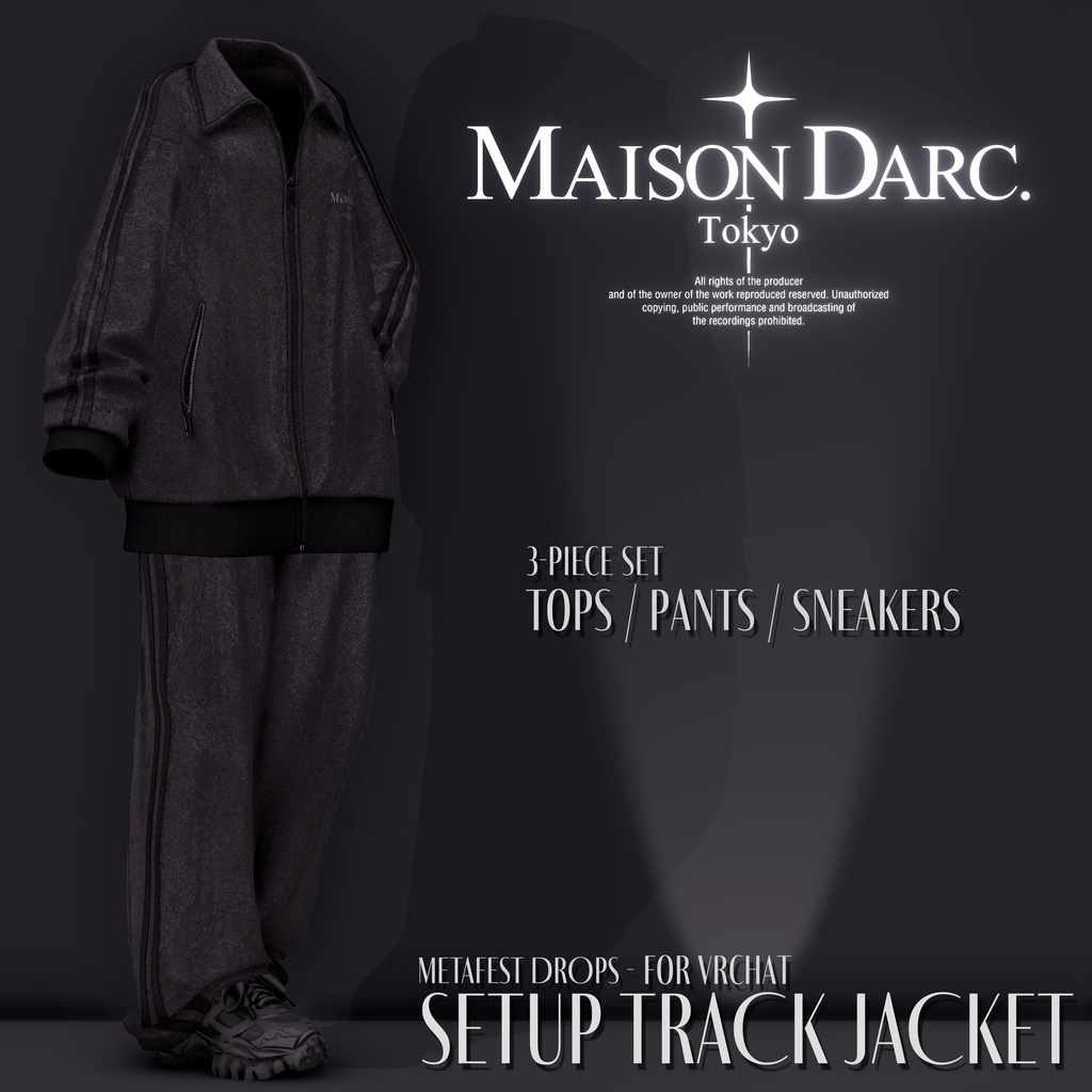 ♘VELOUR SETUP TRACK JACKET♘ For VRChat