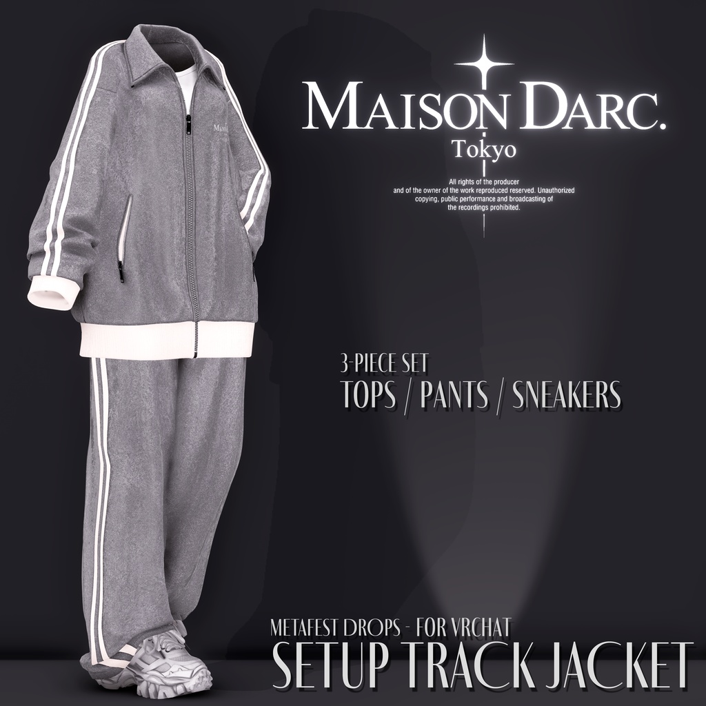 ♘VELOUR SETUP TRACK JACKET♘ For VRChat