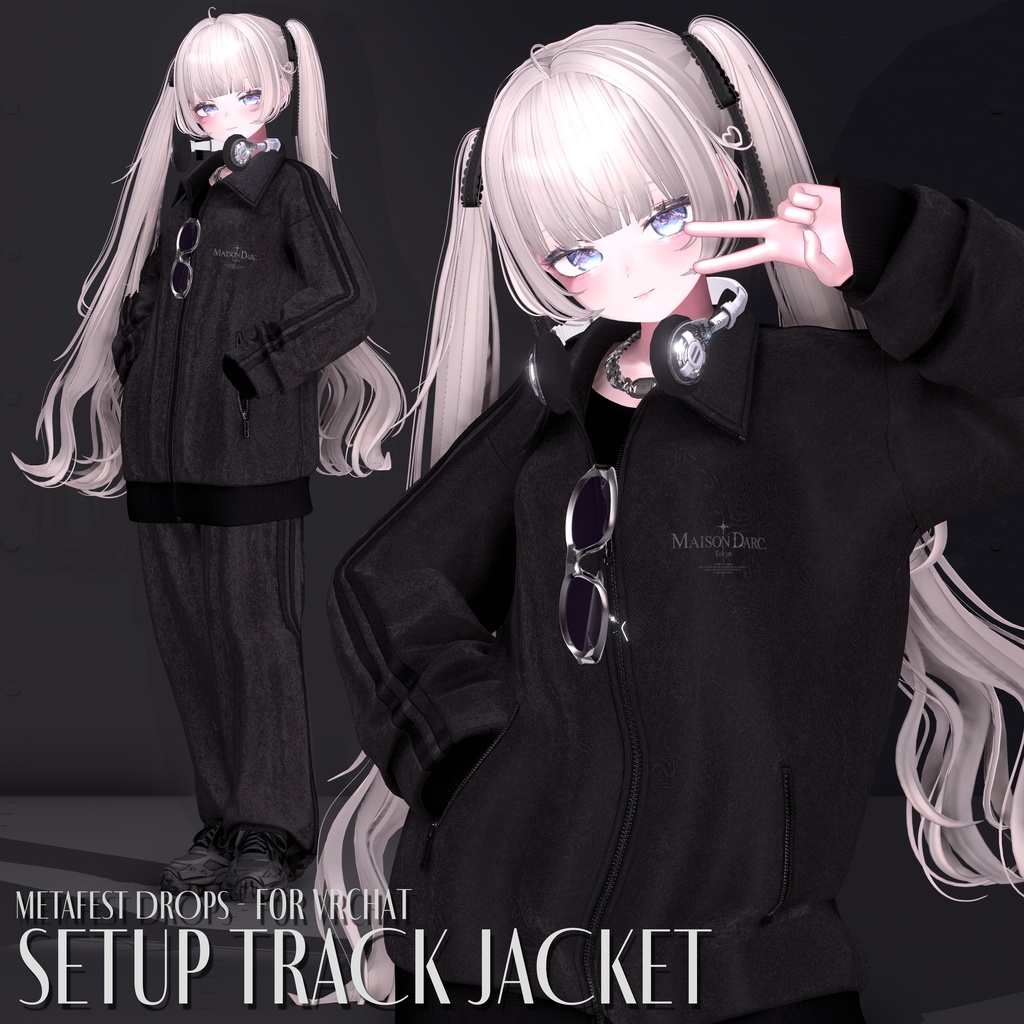 ♘VELOUR SETUP TRACK JACKET♘ For VRChat