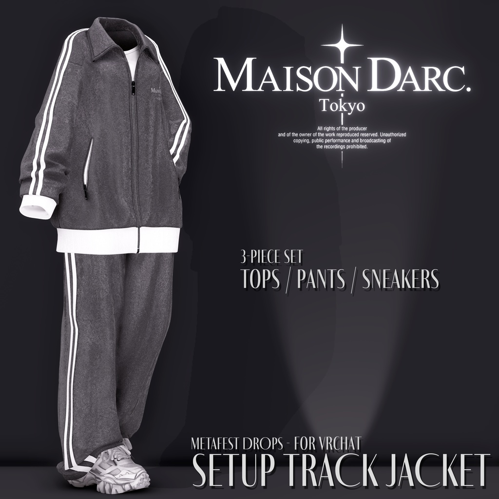 ♘VELOUR SETUP TRACK JACKET♘ For VRChat
