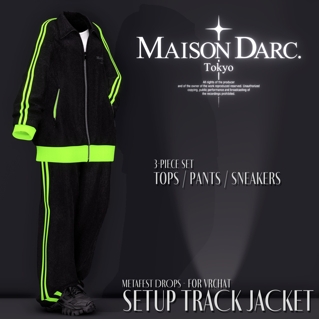 ♘VELOUR SETUP TRACK JACKET♘ For VRChat