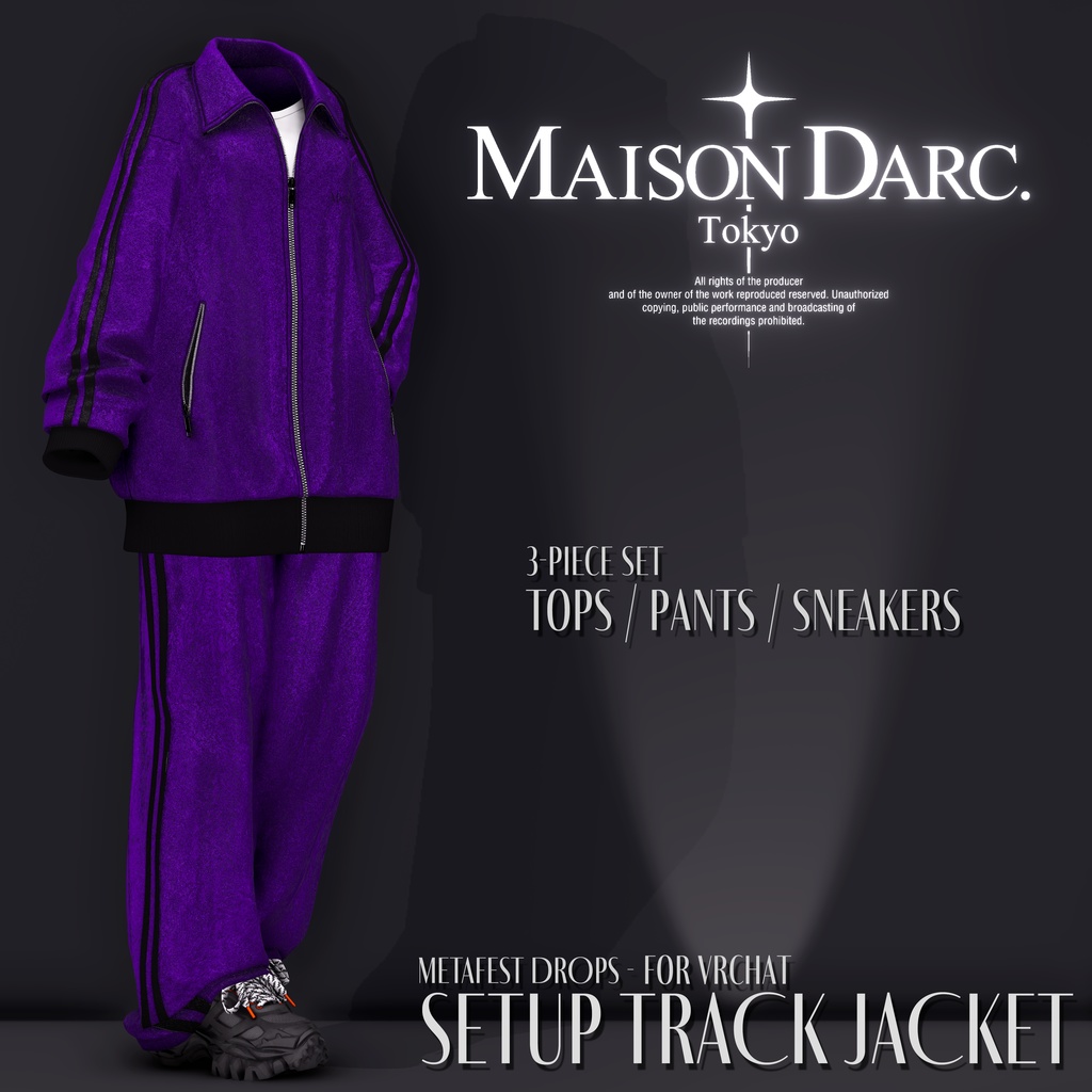 ♘VELOUR SETUP TRACK JACKET♘ For VRChat