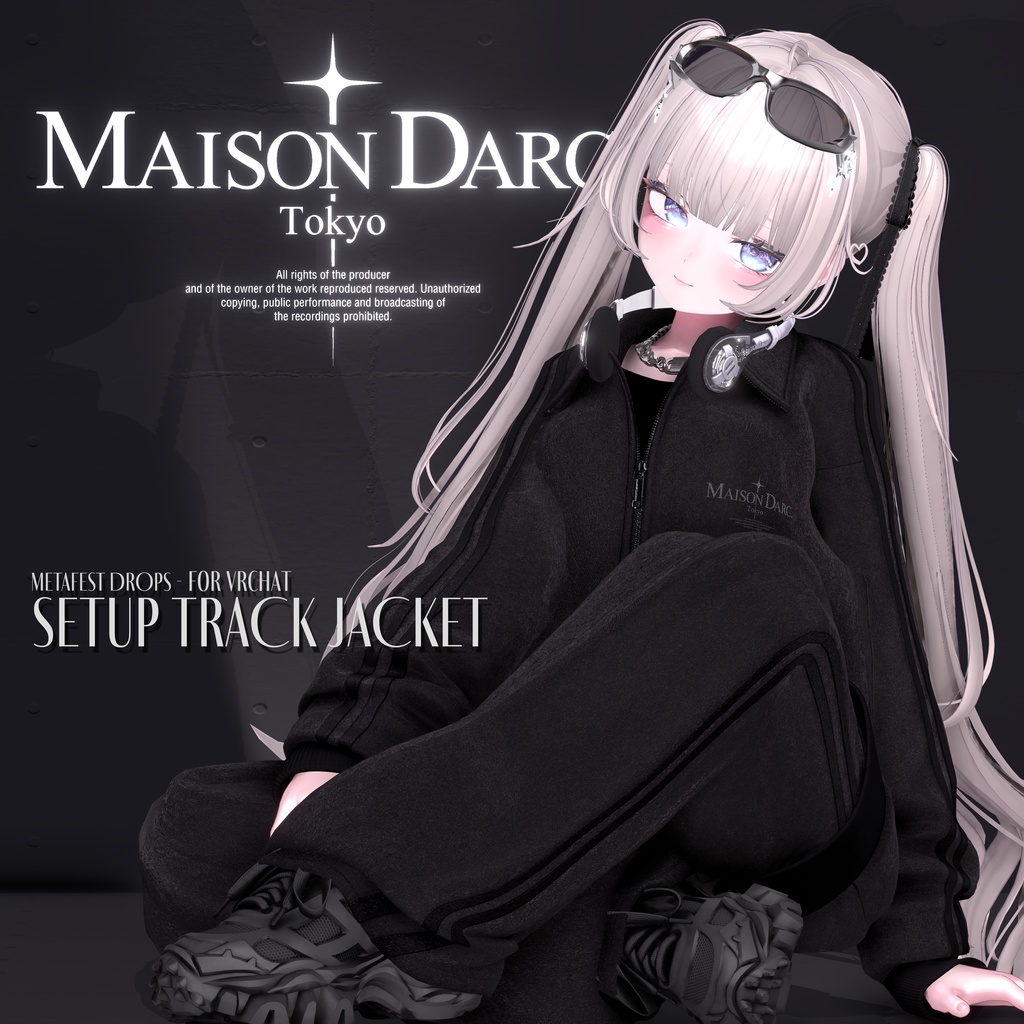 ♘VELOUR SETUP TRACK JACKET♘ For VRChat