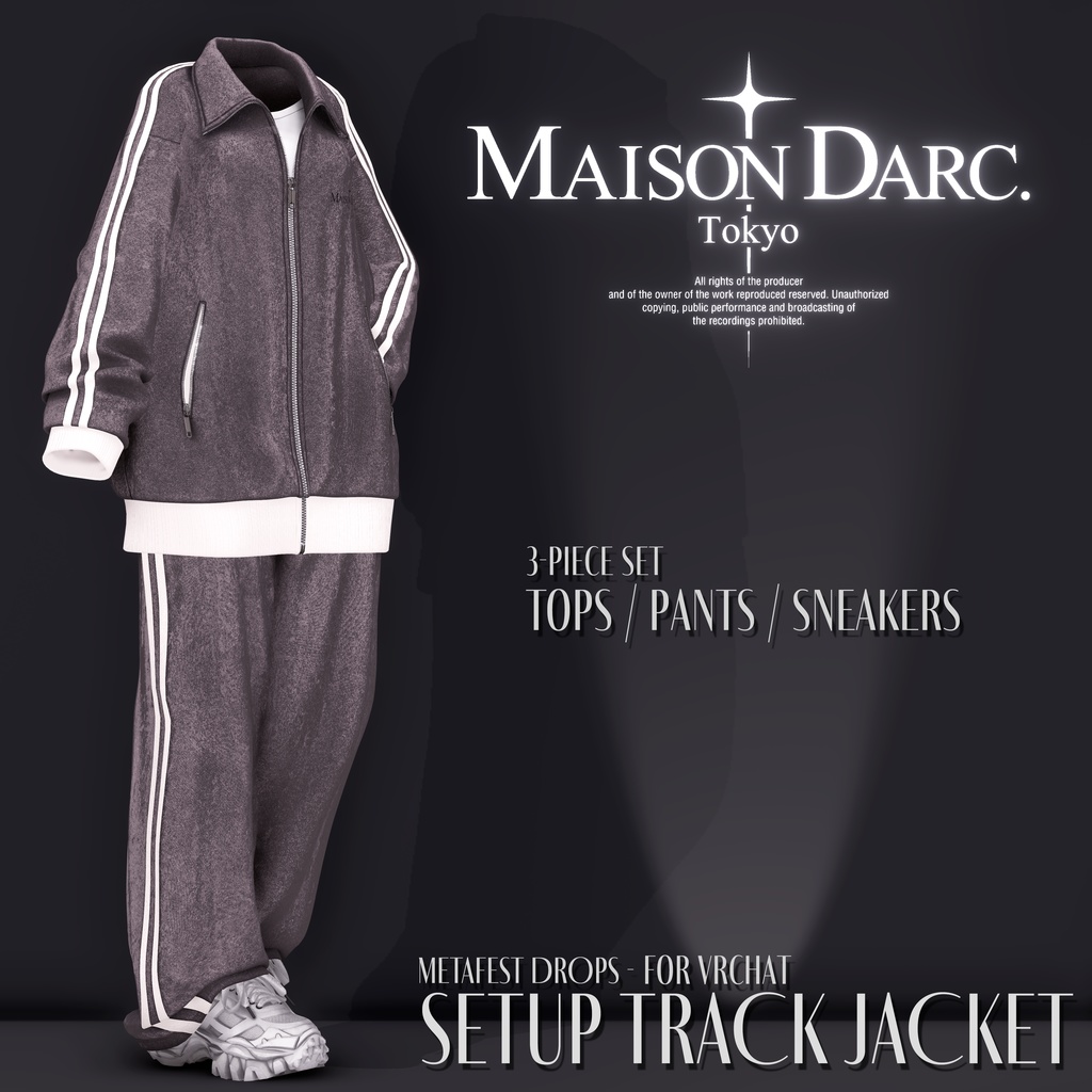 ♘VELOUR SETUP TRACK JACKET♘ For VRChat