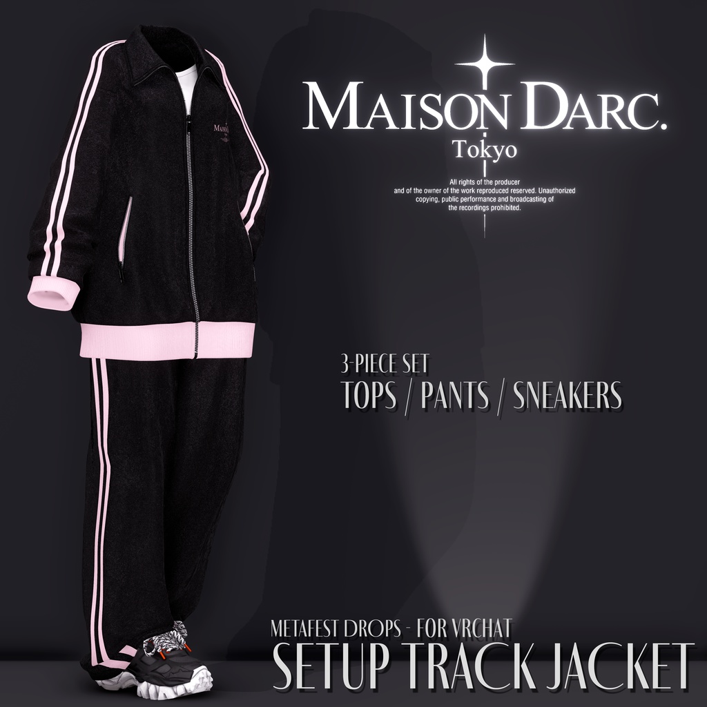 ♘VELOUR SETUP TRACK JACKET♘ For VRChat