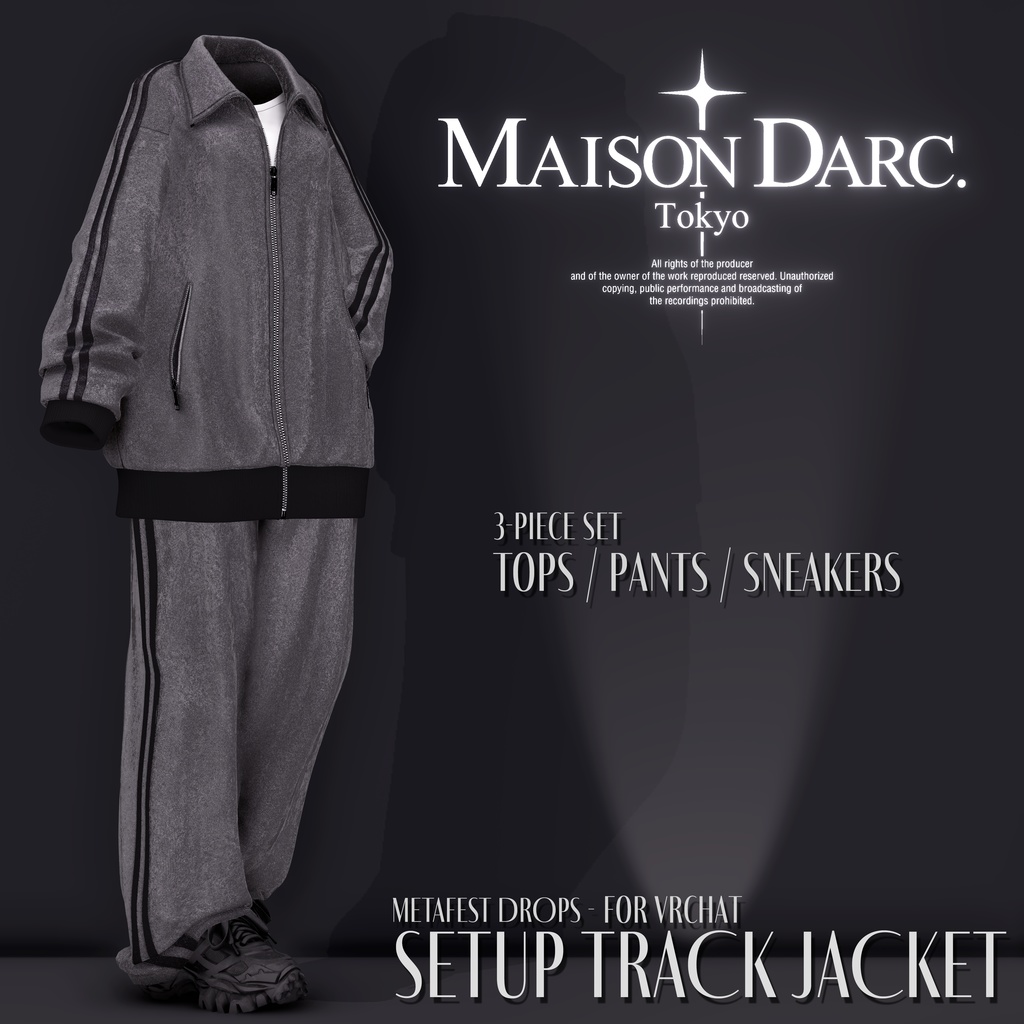 ♘VELOUR SETUP TRACK JACKET♘ For VRChat