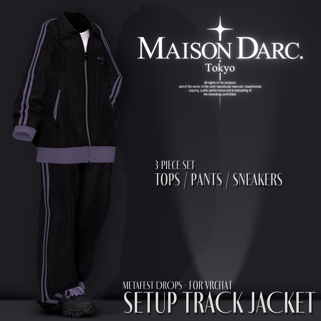 ♘VELOUR SETUP TRACK JACKET♘ For VRChat