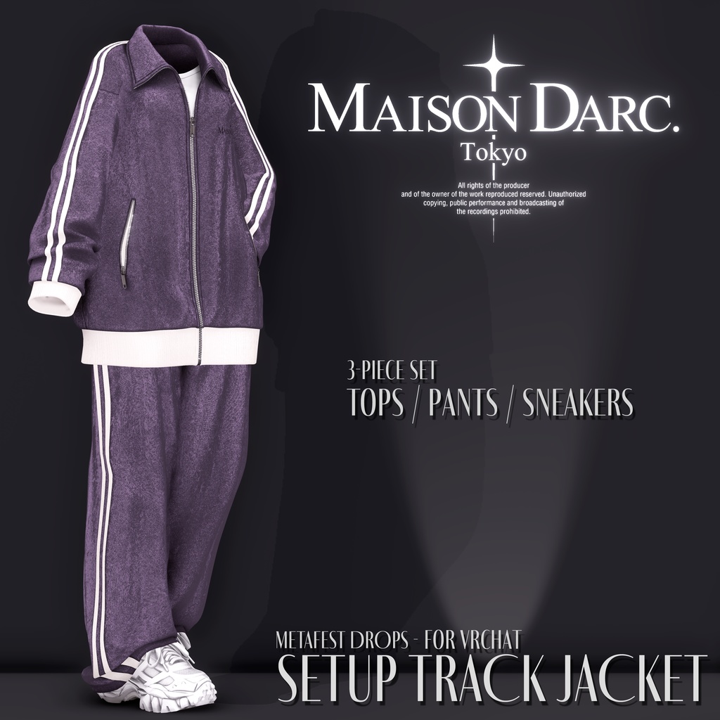 ♘VELOUR SETUP TRACK JACKET♘ For VRChat