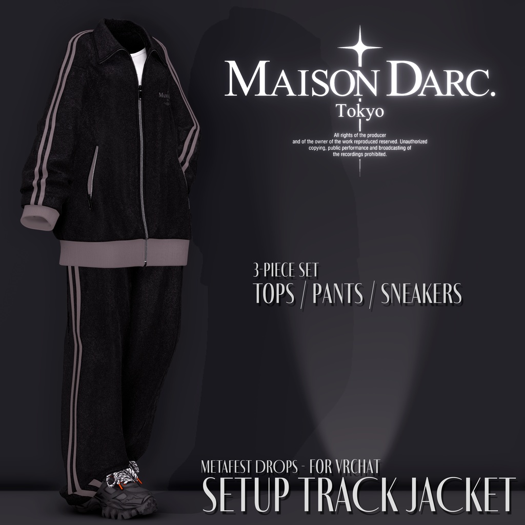 ♘VELOUR SETUP TRACK JACKET♘ For VRChat